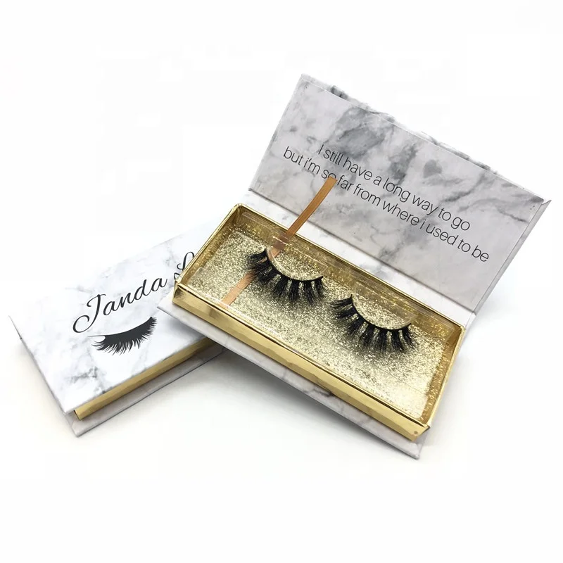 Akara 5D Real Mink Eyelash Custom Packaging Natural Long Mink False Eyelashes