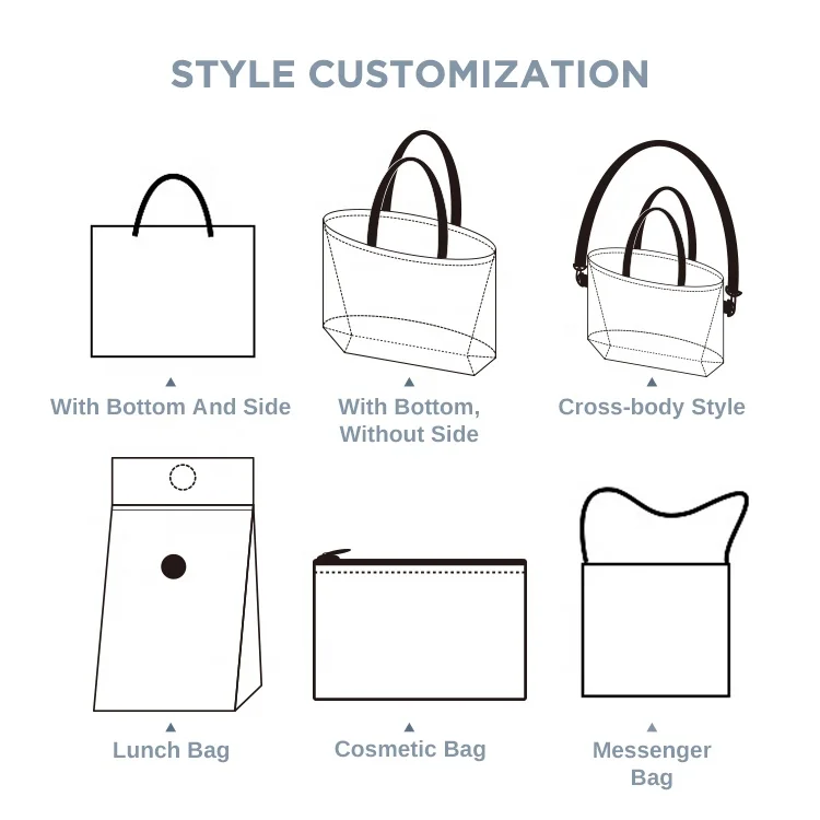 huahao logo Print Cotton Dupont Paper Shopping Waterproof Pocket Zipper Custom Tote Tyvek Bag with Canvas Handle