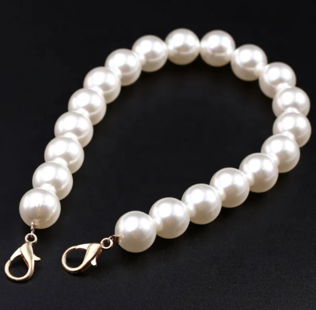 Lady Handbag Acrylic Pearl Chain Strap Bead Resin Bag Chain