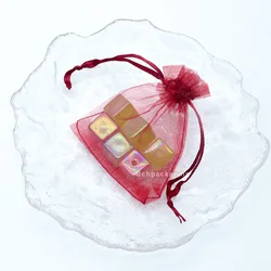 17*23 organza bags wholesale custom organza fabric sachet bag packaging