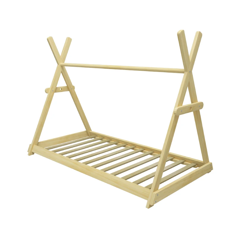 
Nashow LMKB-012 Teepee Wooden Kids Bed Toddler bedroom floor bed Montessori tipi bed 