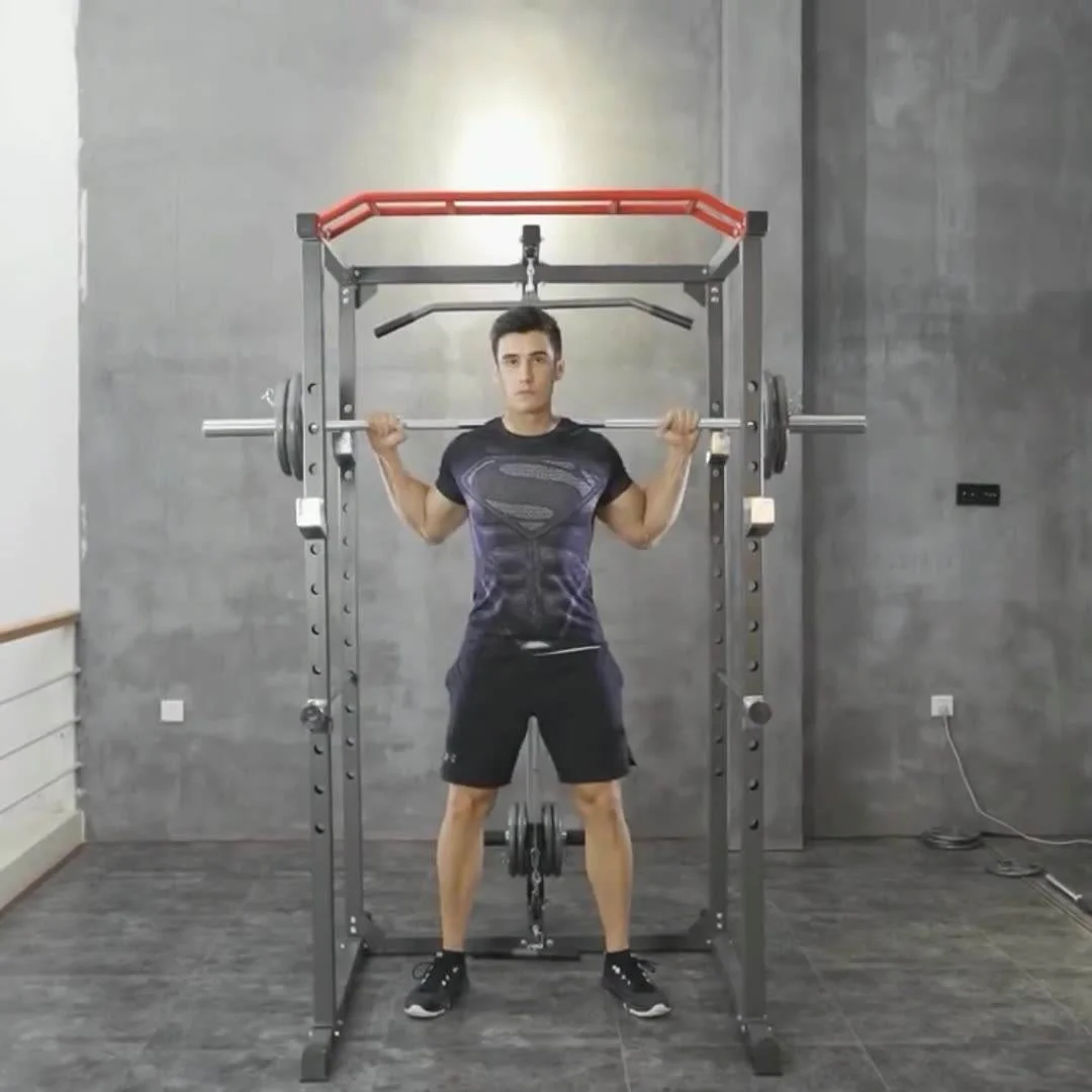 Dropshipping Wall Mount Squat Rack Weight Lifting power rack Multi Functional Trainer Smith Machine