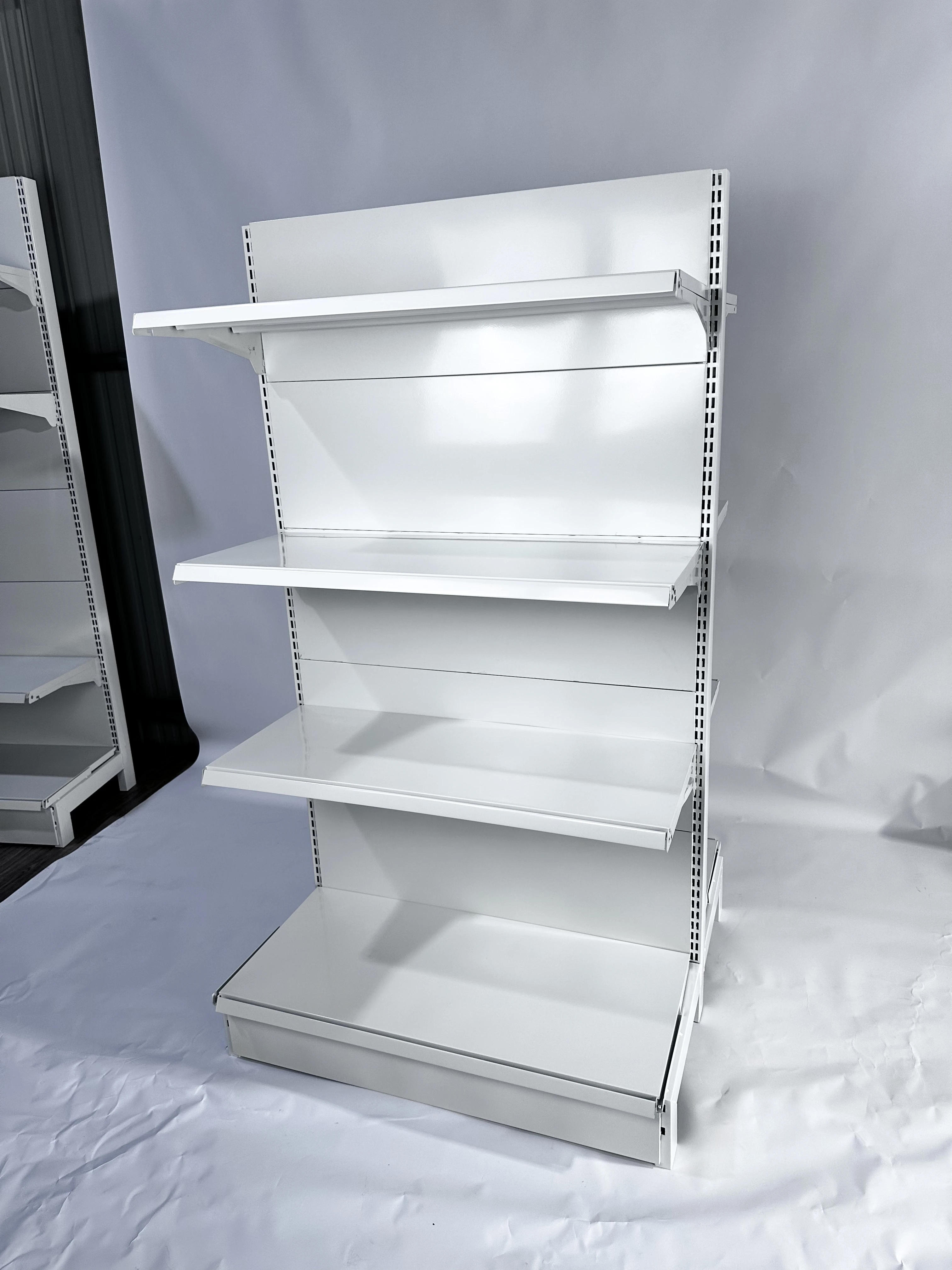 Oem Cheap Supermarket Four-shelf Metal Food Steel Shelves Store Supermarket Display Rack