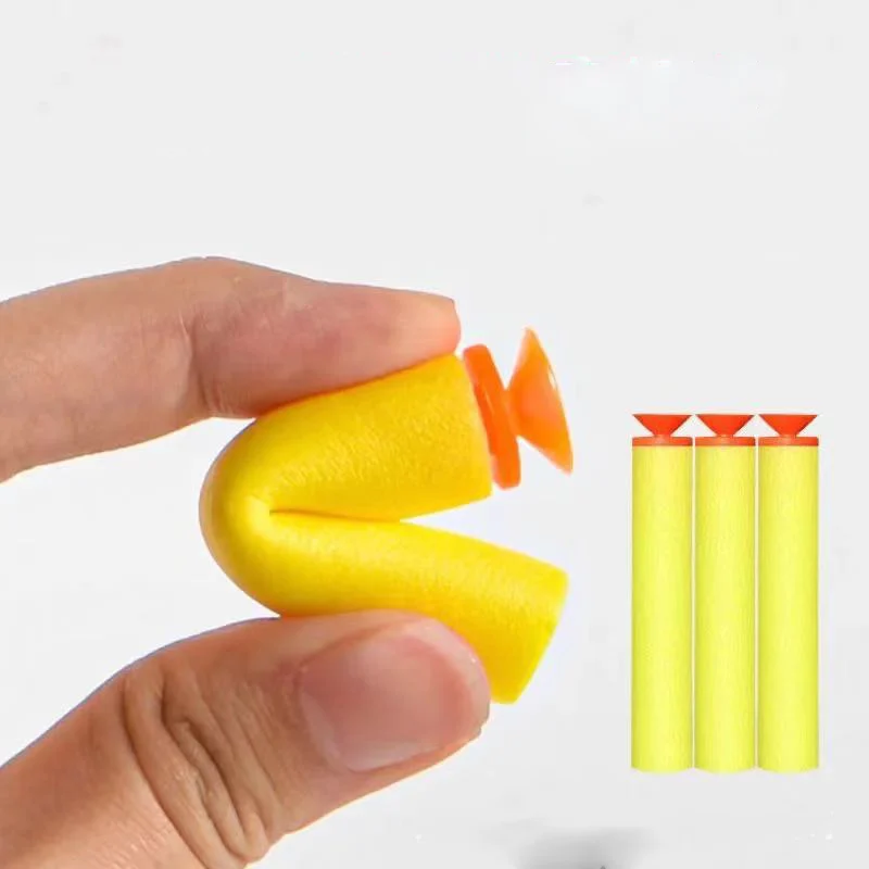 (10 colors) EVA bullets Refill Clip Darts electric toys soft foam bullets guns outdoor toy -- Sucker head (HM8C)