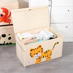 Super Cute Cow Design Canvas Kids Toy Organizer Baby Clothing Storage Box