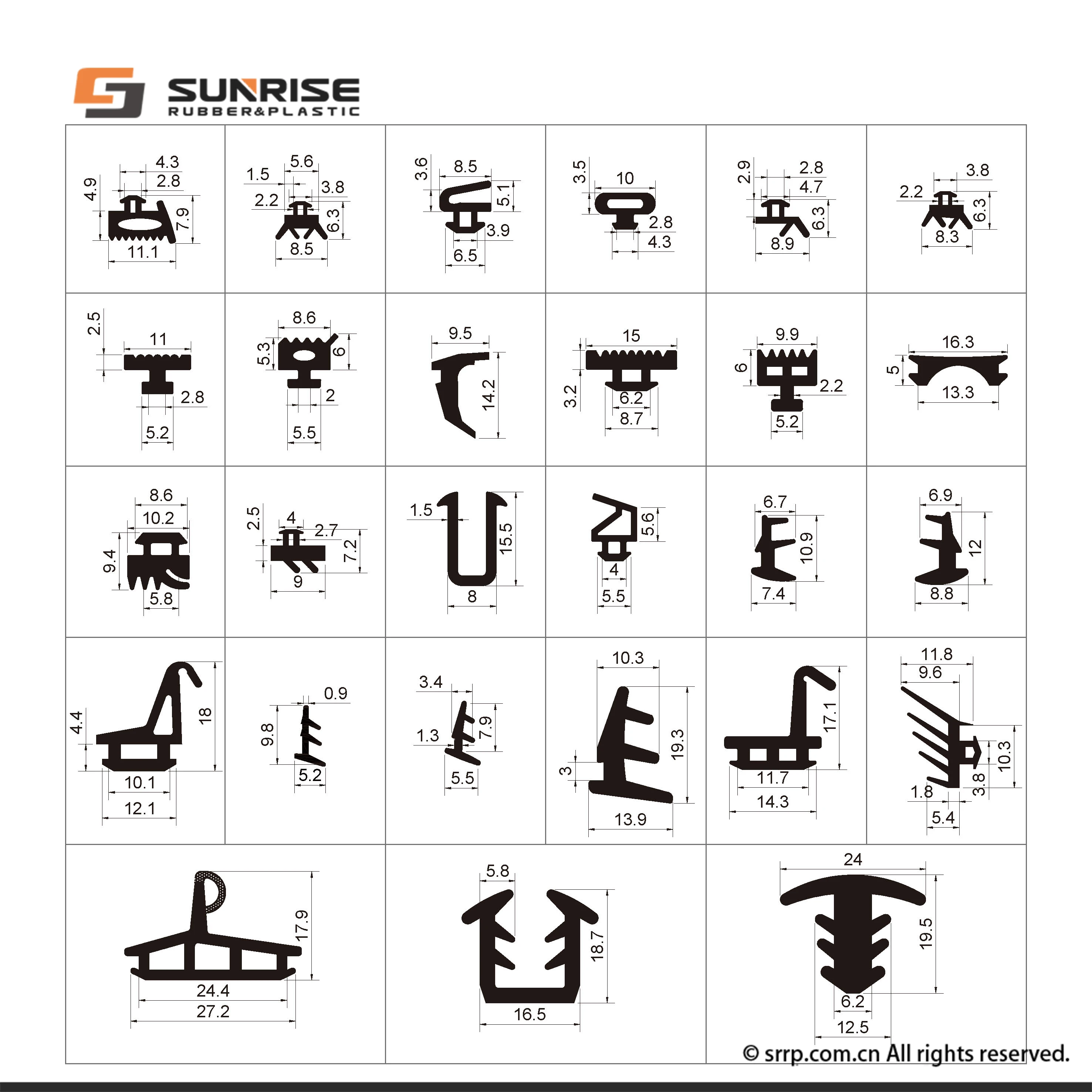 Factory supply free mould windows doors Guard rubber Dense foaming Sponge co-extrusion weatherstrips