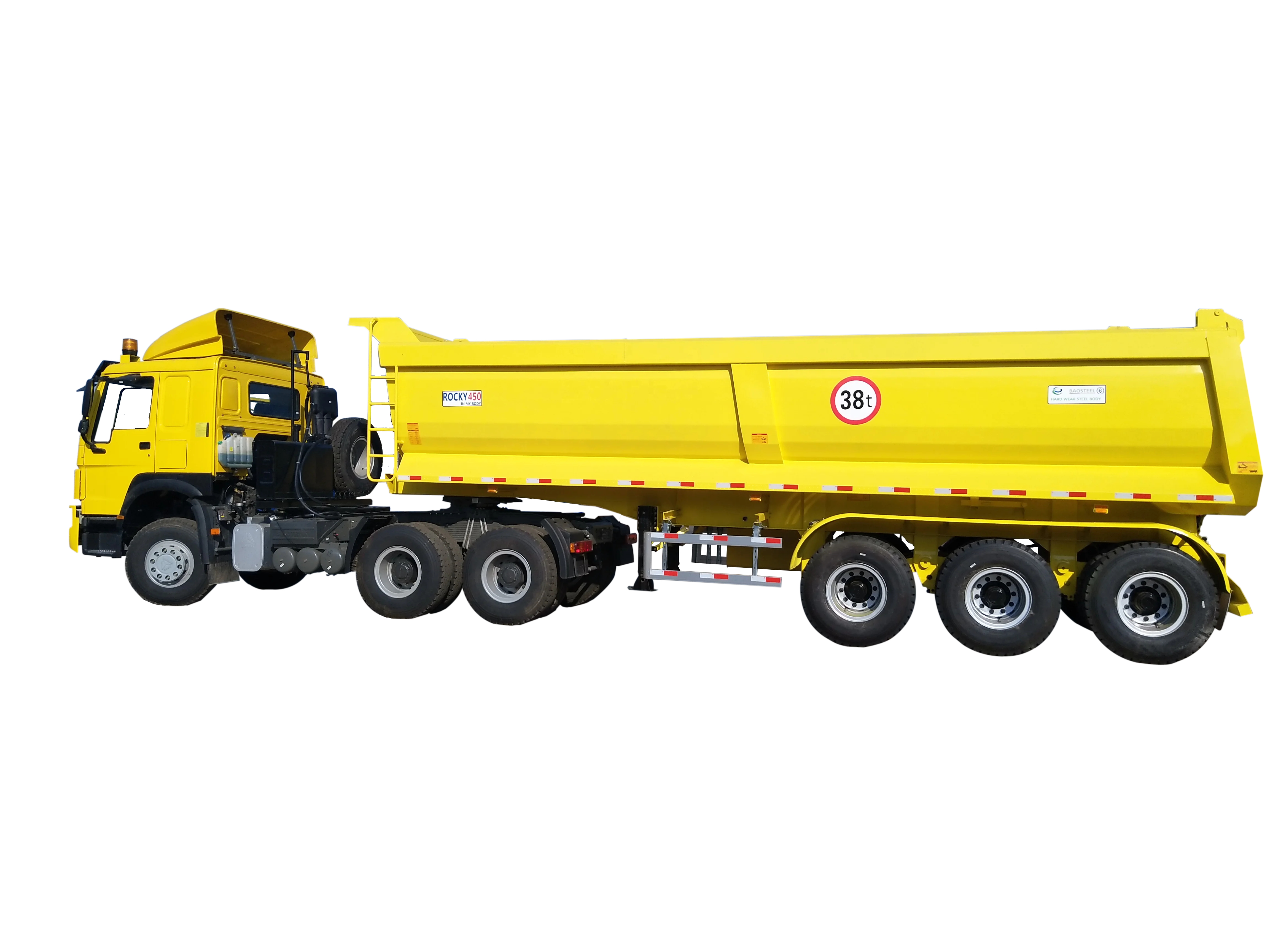 CIMC  Hydraulic cylinder 3 Axles U type  30cbm 38 tons End Dump Trailer Tipper Semi Truck Trailer for sale