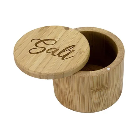 7Salt shaker kitchen seasoning shaker kitchen utensils round bamboo seasoning box