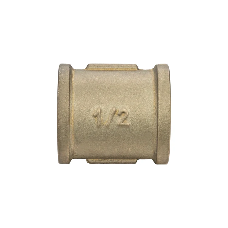 TMOK 1/2-1inch Brass Pipe Fitting Equal Reducer Straight Connector Coupling Socket Sleeve
