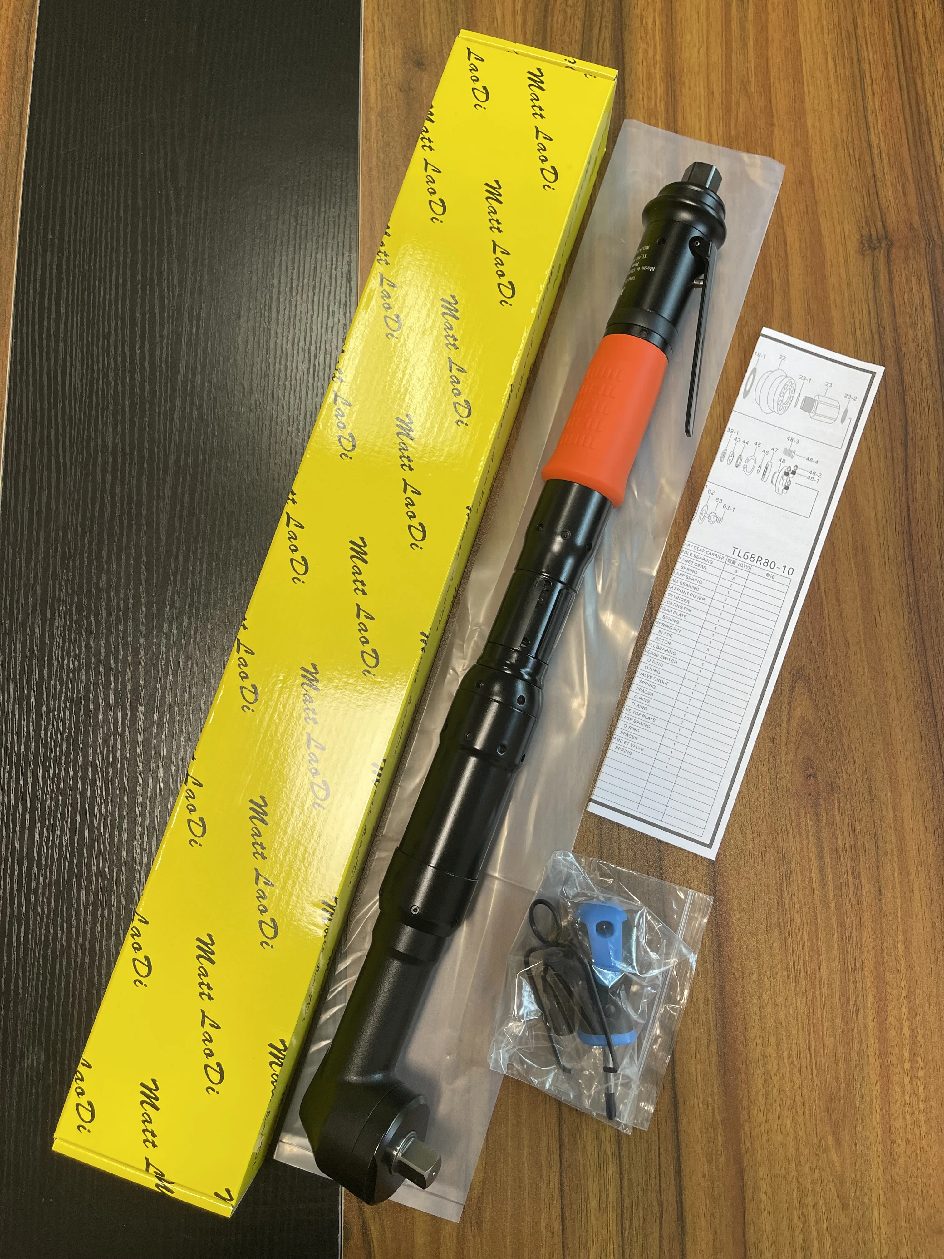 1/2 inch pneumatic tool 35NM-80NM stepless torque and high stable output air angle nutrunner