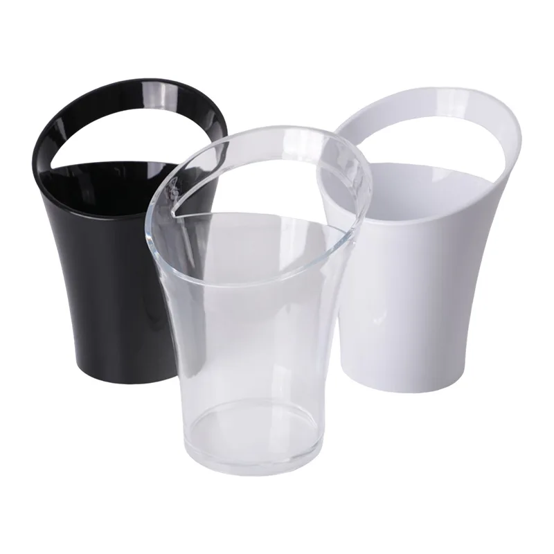 3.2 Liter Clear Black White Champagne Ice Bucket, Party tubs for drinks, champagne, Wine, Beer, Soda with Holder