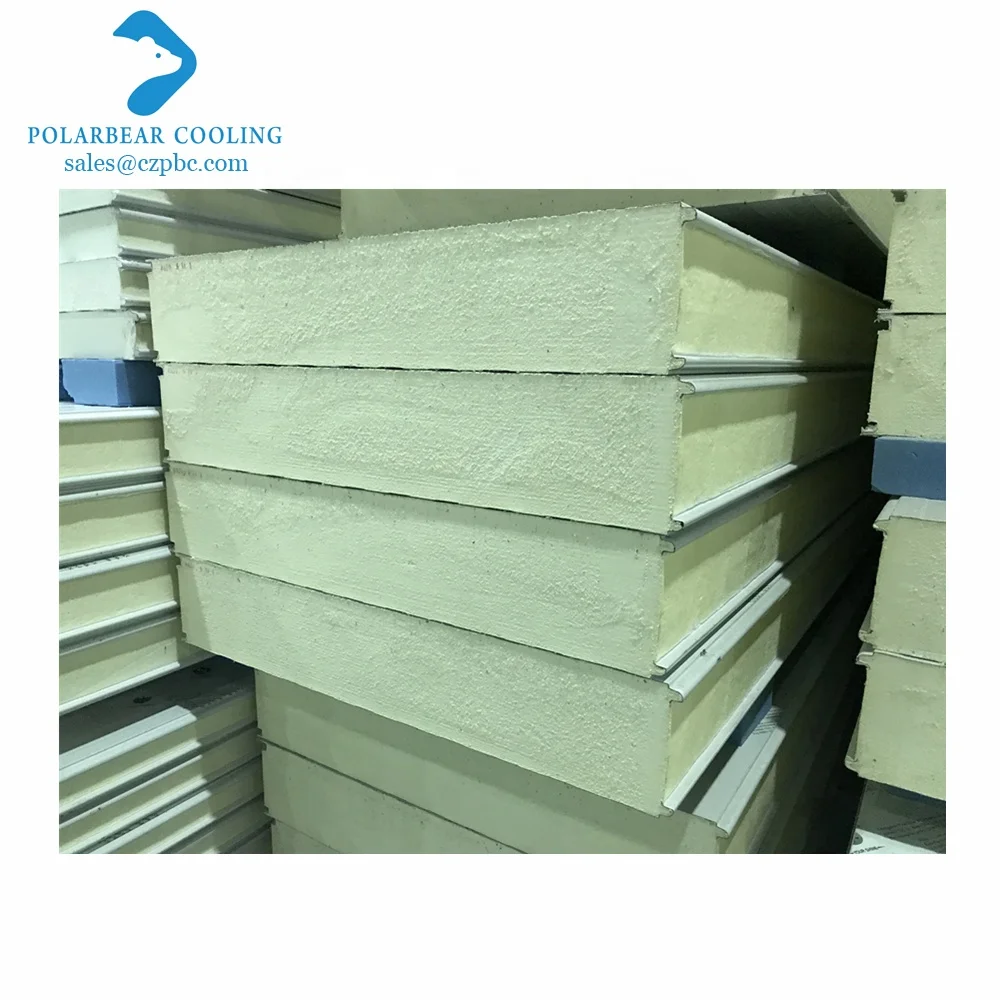 Огнестойкая внутренняя Наружная стеновая панель изоляционная ПУ сэндвич-панель для бойника холодной