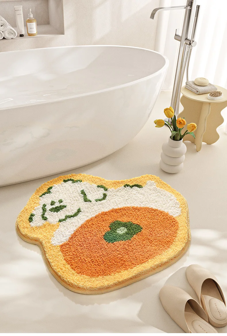 3d Printed Moss Bath Mats Cute Green Moss Shag Bathroom Rugs Non Slip Soft and Water Absorbent Bath Rug for Bathroom Shower Tub,