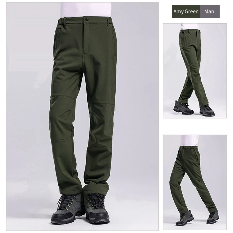 Wholes Cheap  Fleece Lined Windproof Thermal  Waterproof Slim Fit Outdoor  Tactical Trousers Insulated Pants