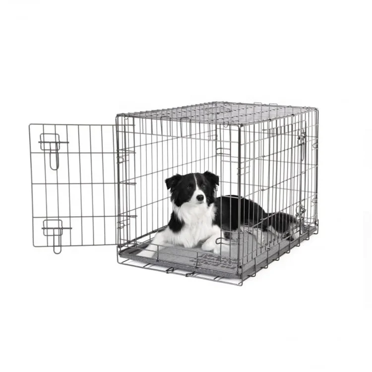 Wholesale Modern Portable Stainless Metal Foldable 43 Inch Homey Dog Cage Kennel Pet Crate Box For Small