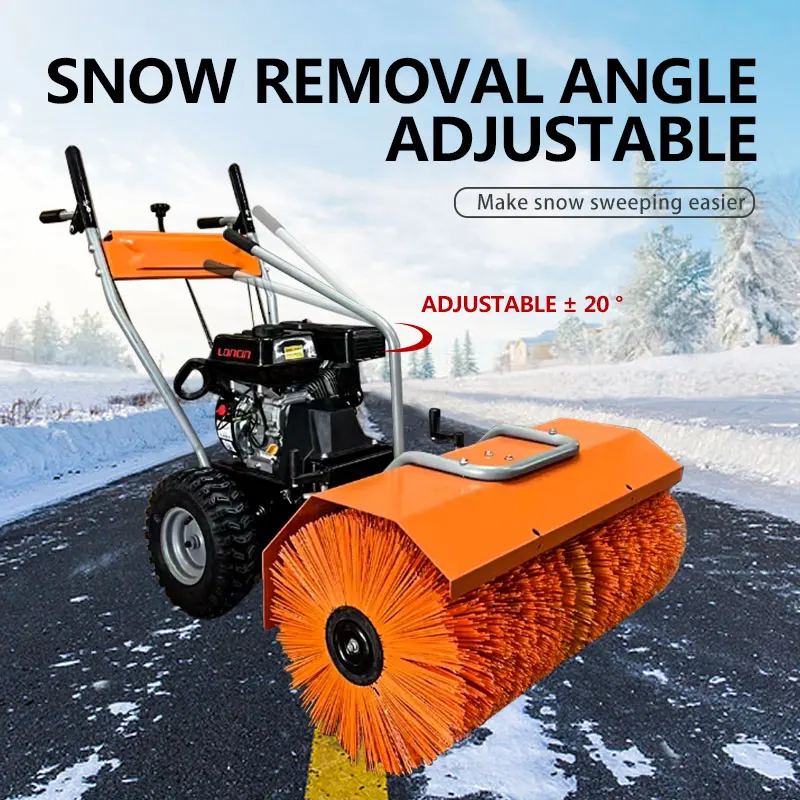 high power small hand-held snow sweeper gasoline engine road sanitation small snow removal machine