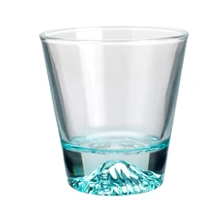 Japanese Style Mount Fuji Crystal Wine Glass Snow Mountain Glass Hollow Thick Bottom Whisky Cup shot glass