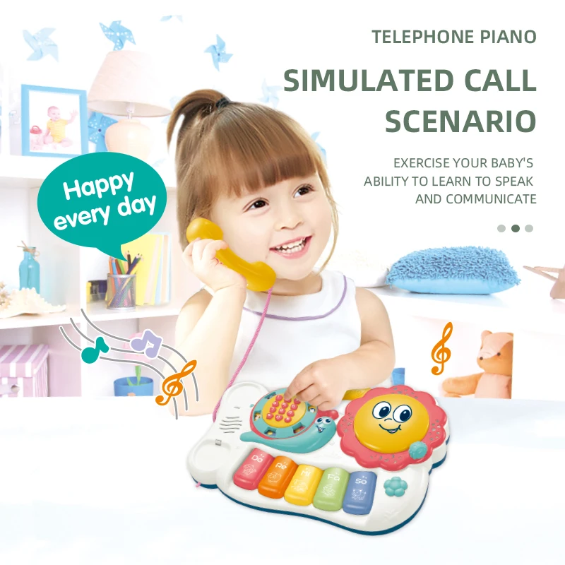 JIESTAR TOYS hot sell baby projection snail piano toy multifunction preschool learning educational kids musical  baby toy