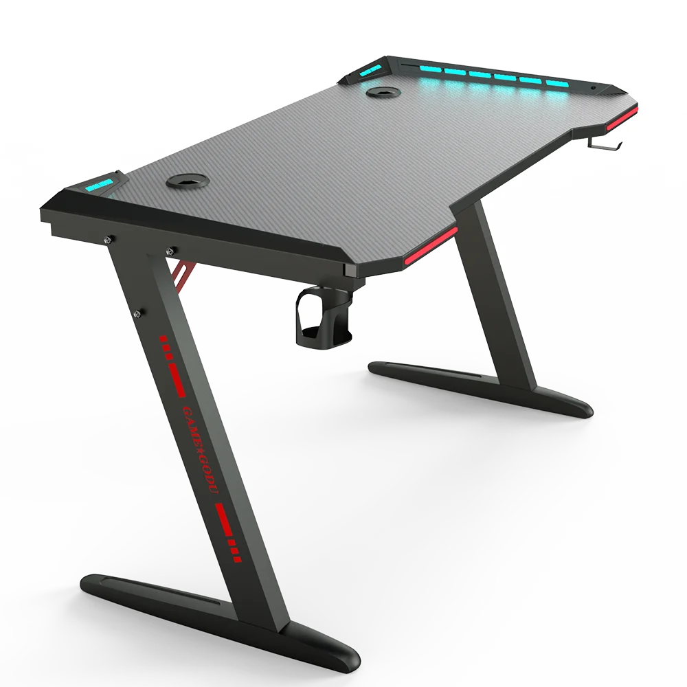 Hot Sale New Z Legs Computer Gaming Desk RGB E-sport Game Desk