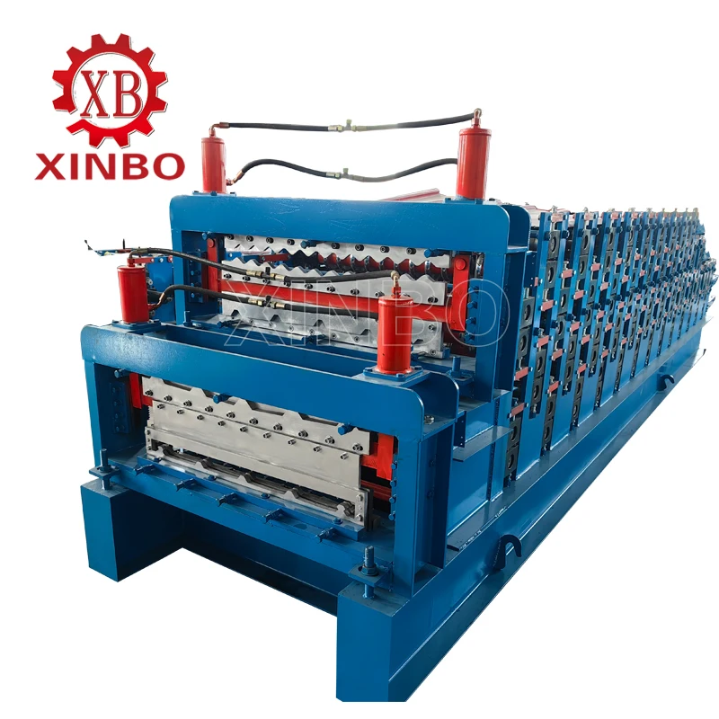 4 layer roof slate metal tile trapezoidal corrugated ibr sheet roof roll forming machine