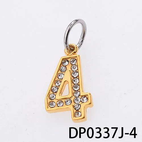 0-9 jewelry Custom Small Diy Arabic numerals digital number Necklace Bracelet Making Accessory Personalize CZ Charms pendant