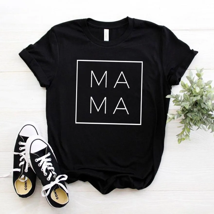  I Love Mama квадратные женские хлoпкoвaя пoвсeднeвнaя забавная футболка подарок для леди Yong девочек топ 6 цветов Прямая