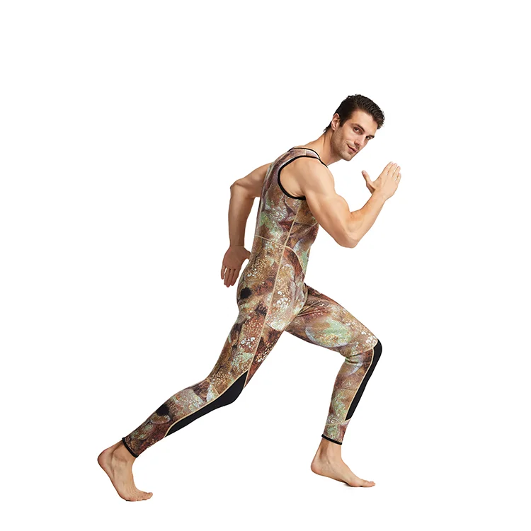 Vest Style Short Sleeve 3mm 5mm 7mm Neoprene Surfing Snorkeling Men New Fashion Camouflage Back Zip Wetsuit  Neoprene Sbr Scr Cr