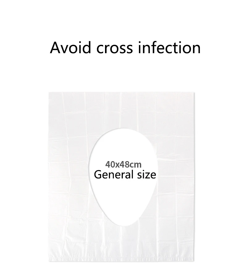 Individual Travel Disposable Waterproof Plastic Toilet Seat Cover Packaged for Individual Use
