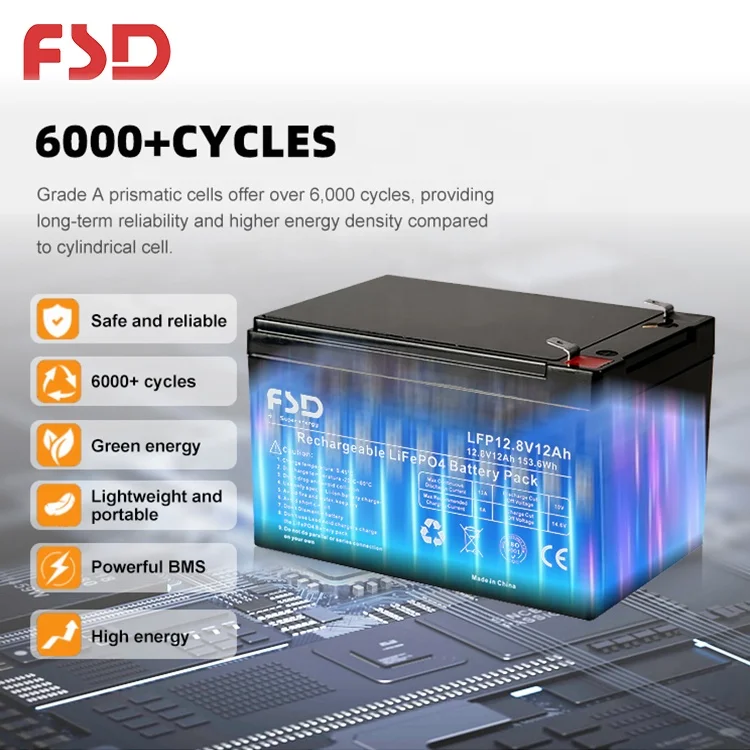 Portable Electric Cars Boats 12.8V 6Ah Home Solar Power Storge System LFP Lithium Ion Battery