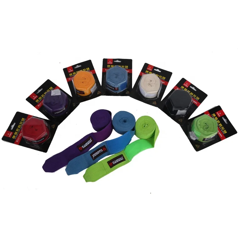 custom logo mma training cotton wrist elastic boxing hand wraps