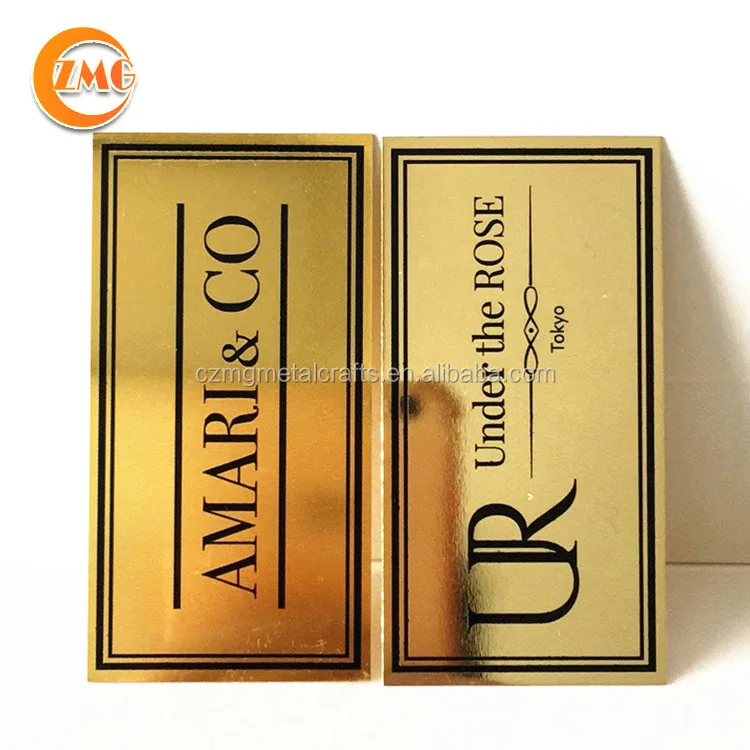 high performance company logo design blank etched engraving metal name tag