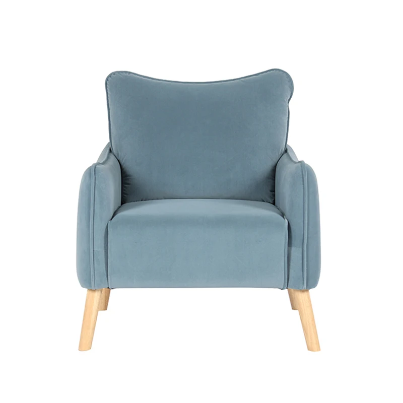 Повседневный стул для спальни, гостиной, тканевый стул с естественными ножками