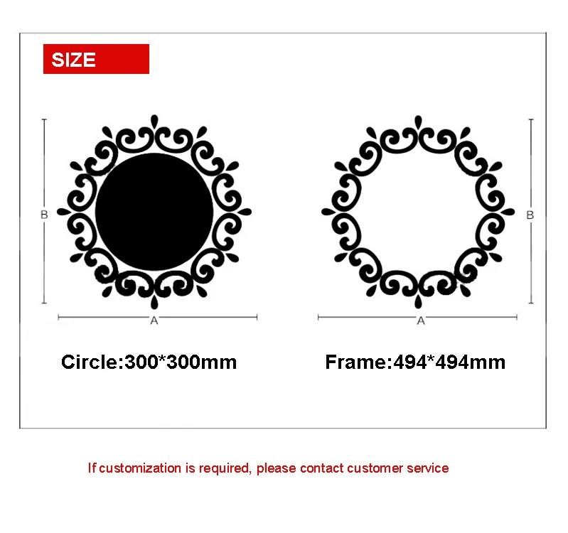 Self Adhesive Acrylic Mirror Unbreakable Wall Decor Wall Thick Plastic Stick on Mirrors for Bedroom Bathroom Gym Dresser