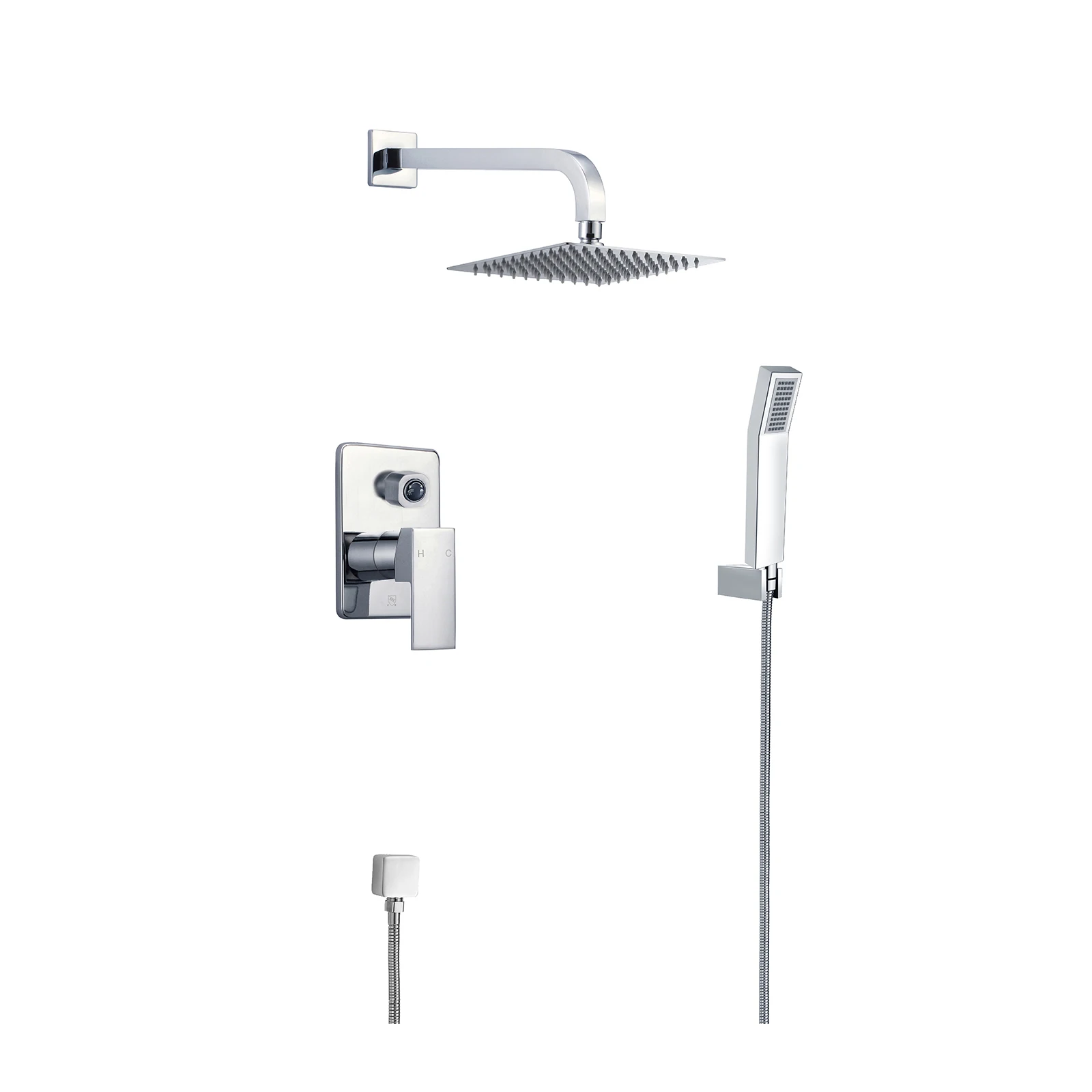 12 Inch Rain Shower System, High Pressure Shower Heads and Handheld Shower Faucets Sets