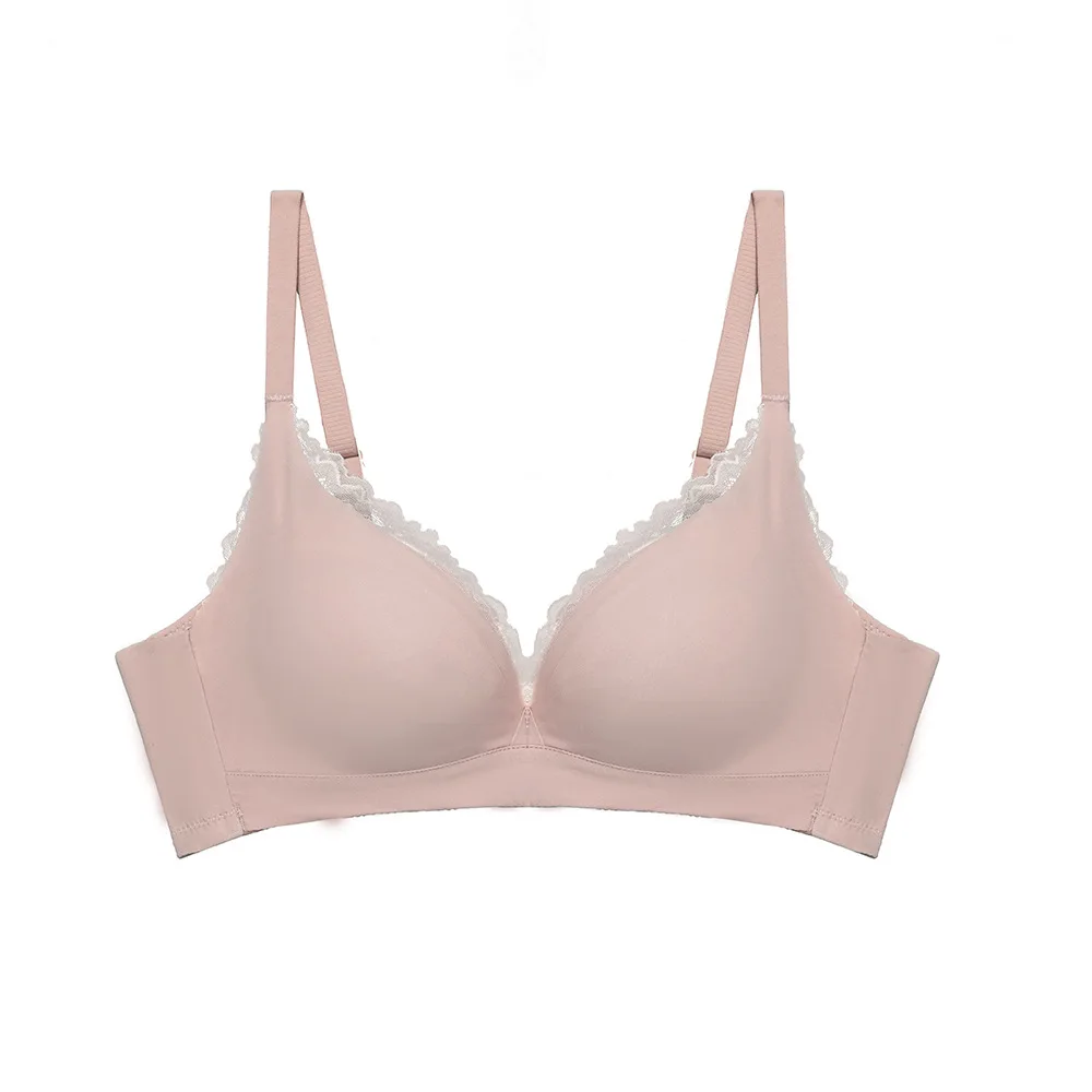 Comfortable Seamless Everyday Style Small Chest Push-Up Bra for Adults 100% Silk Lining Wire-Free Adjustment Woven Breathable
