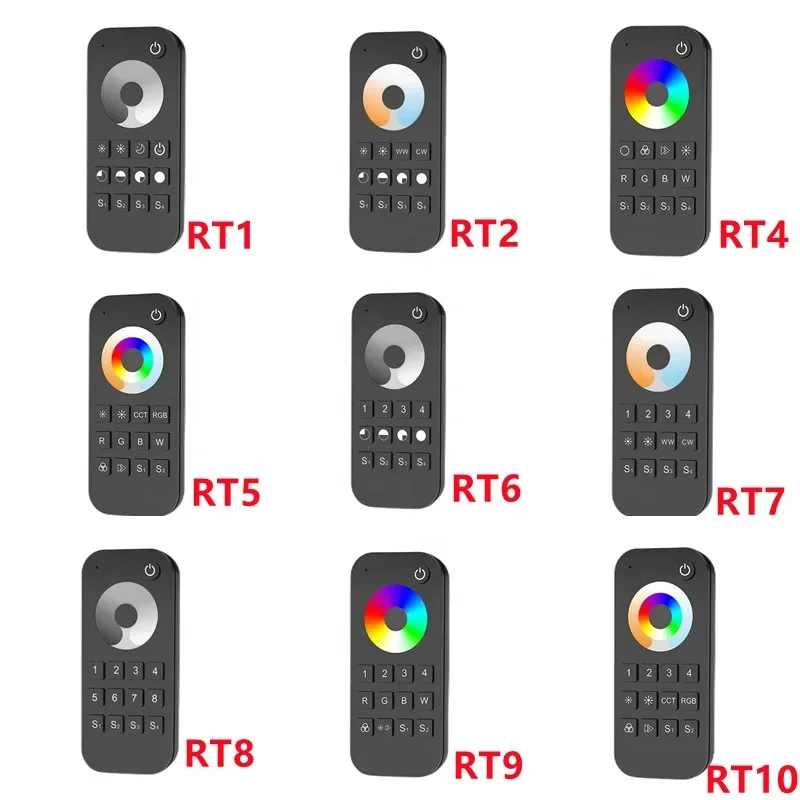 Skydance RT1/6/8 RT2/7 RT4/9 RT5/10 Touch Wheel RF Remote Control Dimmer For Single Color CCT RGB/RGBW RGB+CCT Led Strip