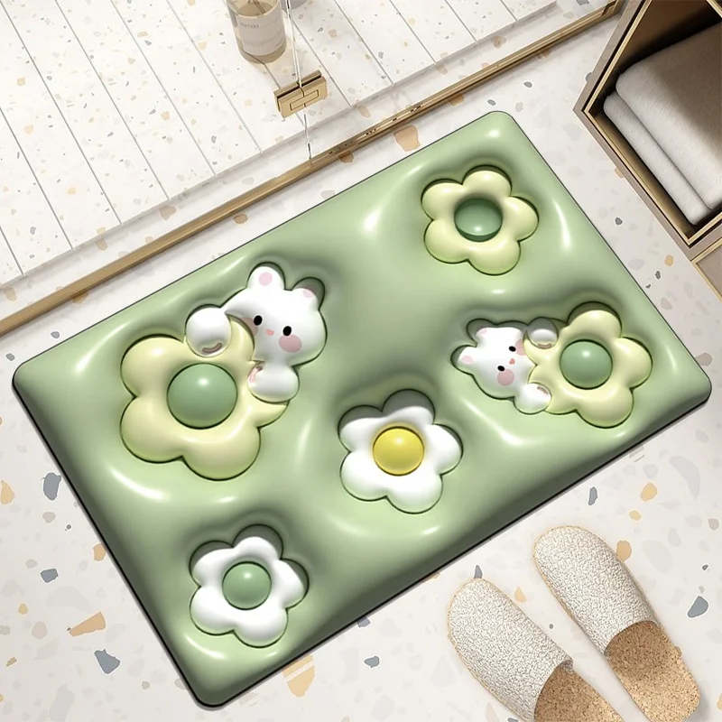 Diatom Mud Floor Mat Anti Slip Diatomite Bath Mat For Bathroom Entrance Doormat Floor Carpet