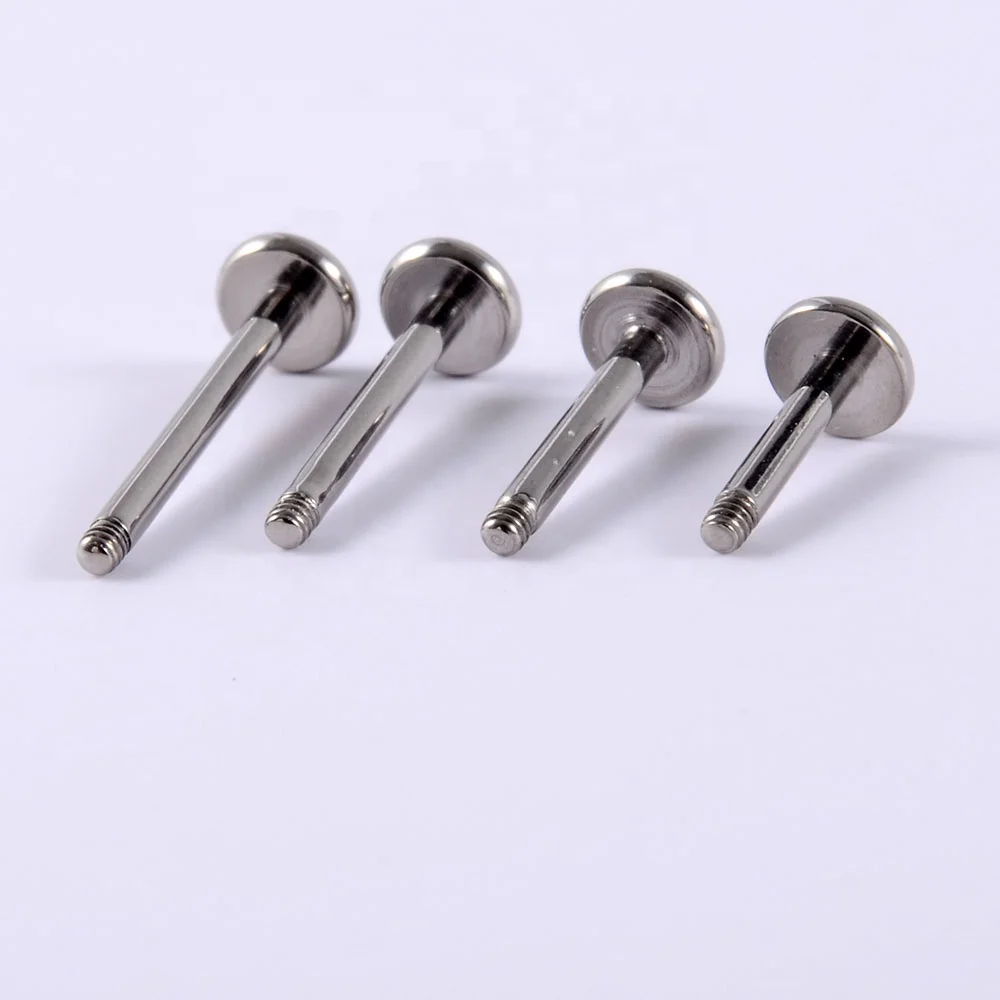 G23 Titanium Labret Bar Parts Internal Thread /extra thread  Lip Piercing Post Shaft  Replacement Accessory Wholesale