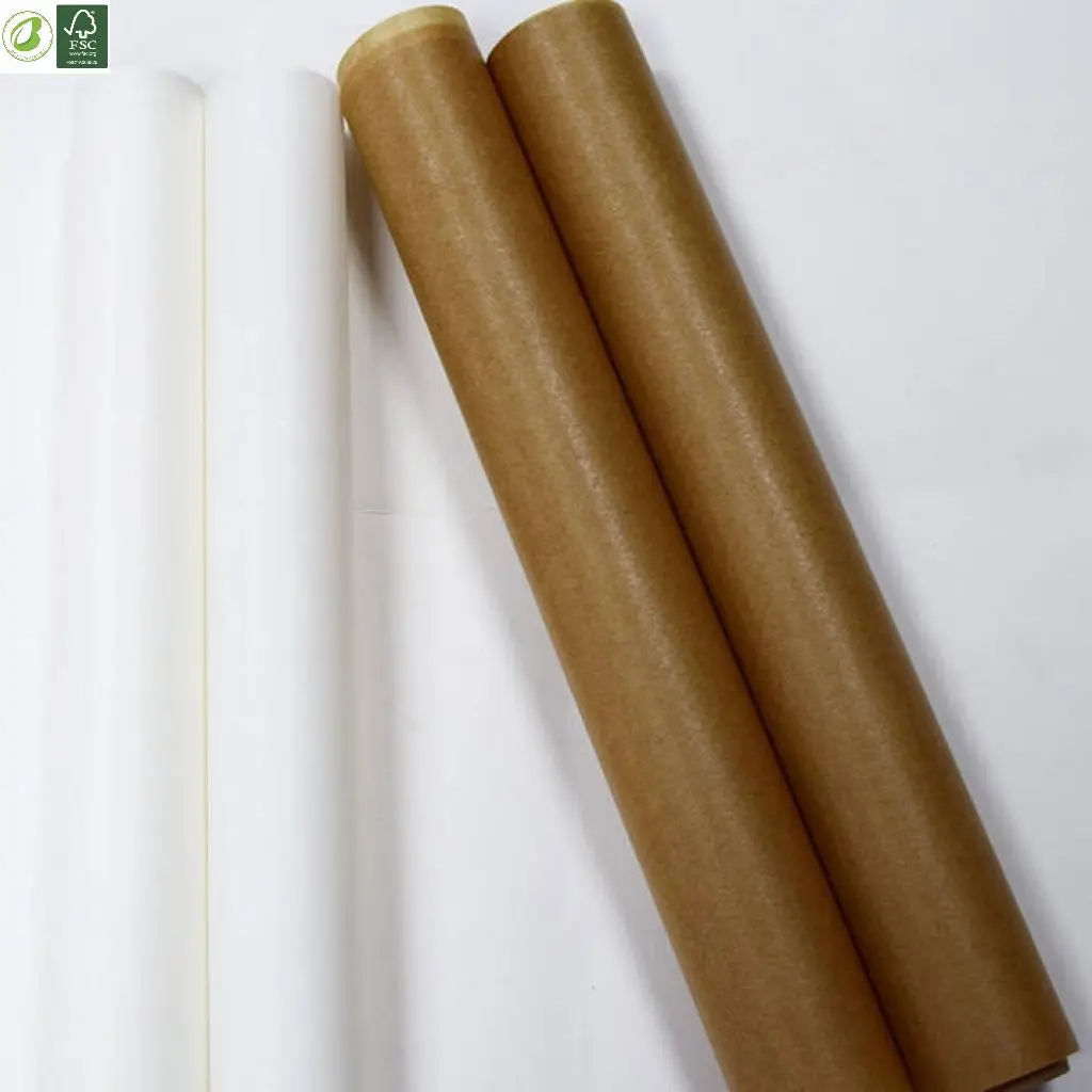 Custom printed Greaseproof parchment baking paper sheets Butter wax Packaging Food Wrapping Baking Paper Roll