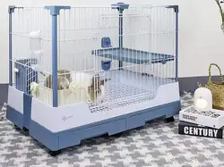 Outdoor Indoor Luxury Iron Wire Iron Animal Cage House for Rabbit Guinea Pig Hedgehog Squirrel Totoro