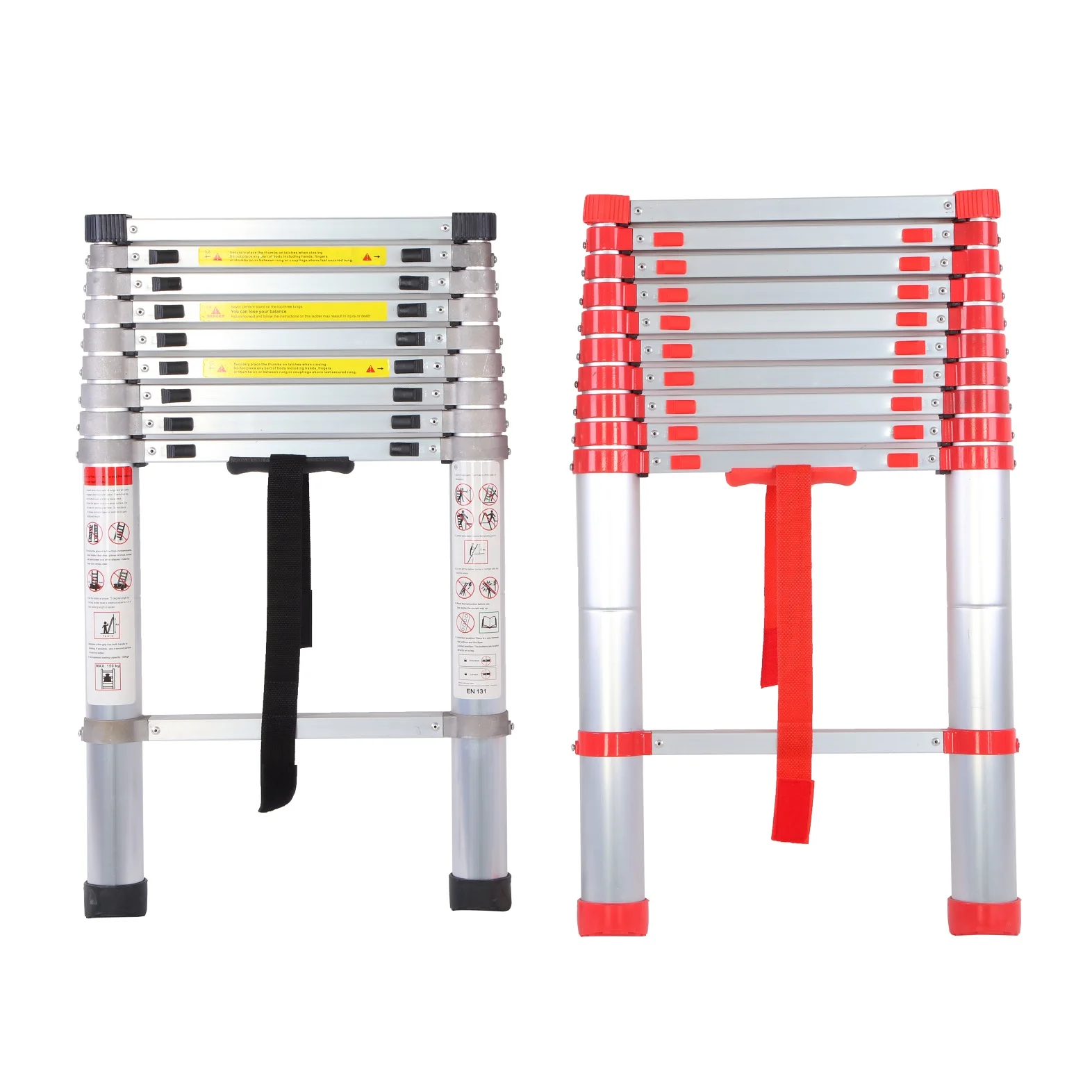 1.4m to 4.4m All Aluminium Material Telescopic folding Ladder