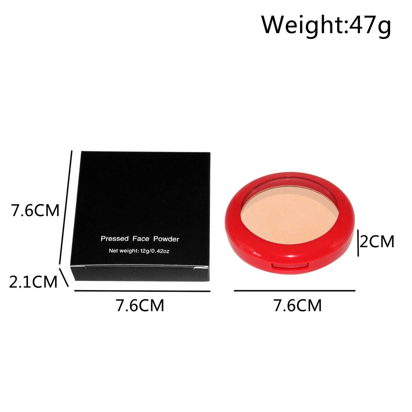 Private Label 2-Layer Press Setting Mineral Powder Oil Control Matte Finish Waterproof Light Fair Skin Face Makeup Brightens