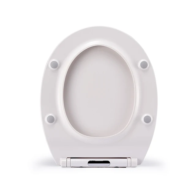 Modern Slim round Standard European Toilet Seat Cover Soft Close SU008 Made of Wood Plastic Urea Oval Shape Closed Front