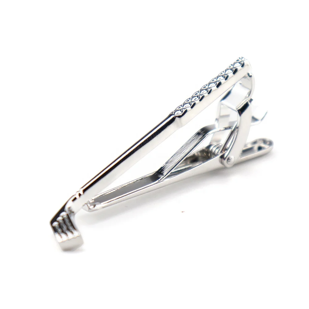 Модный дизайн, Серебряный тонкий спортивный мужской тематический галстук, зажим для галстука в гольф-клуб, зажим для галстука на заказ для мужчин