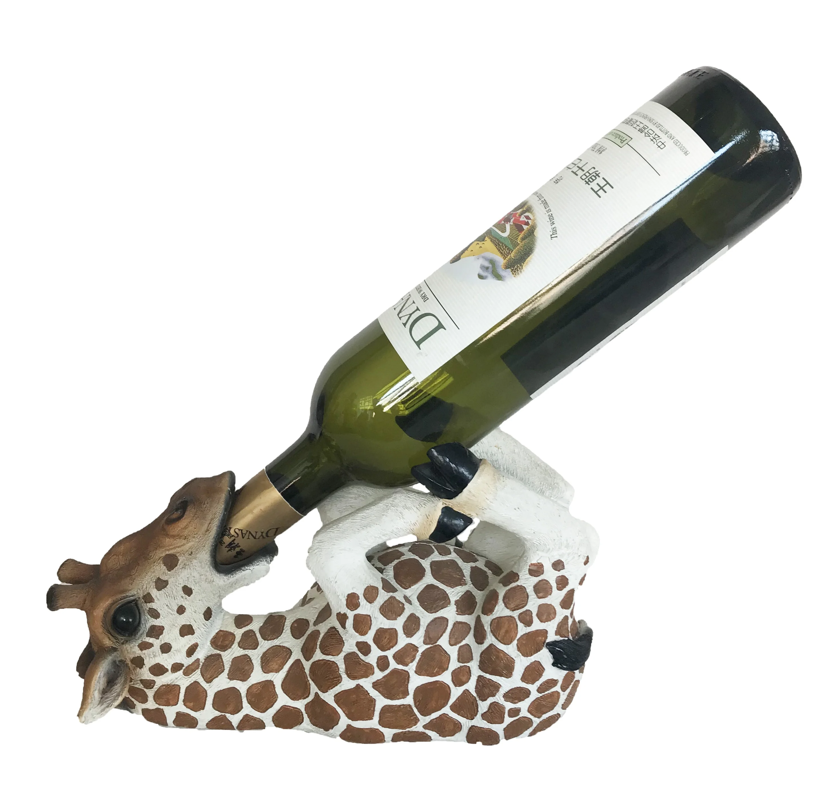 2020 Pricing resin funny decorative animal wine bottle holders for home decoration figurines sculptures