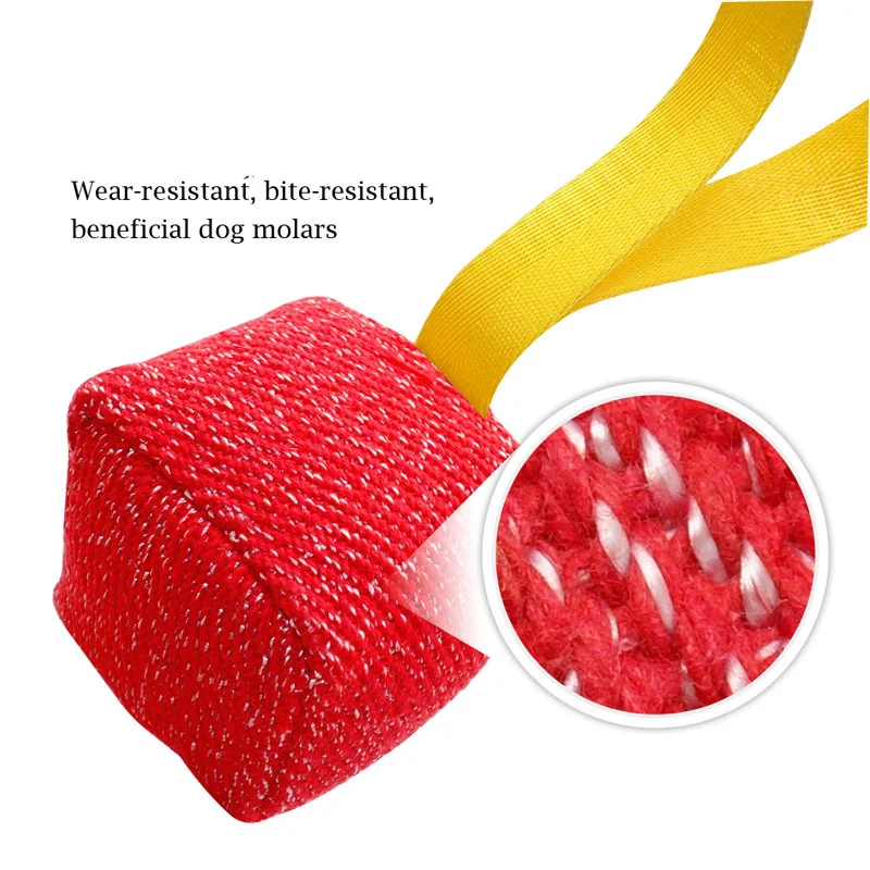 Pet Dog Toys Interactive Thick Hemp Dog Bite Pillow Tug Toy Strong Handle Great for Training Pitbull Small Medium Dogs