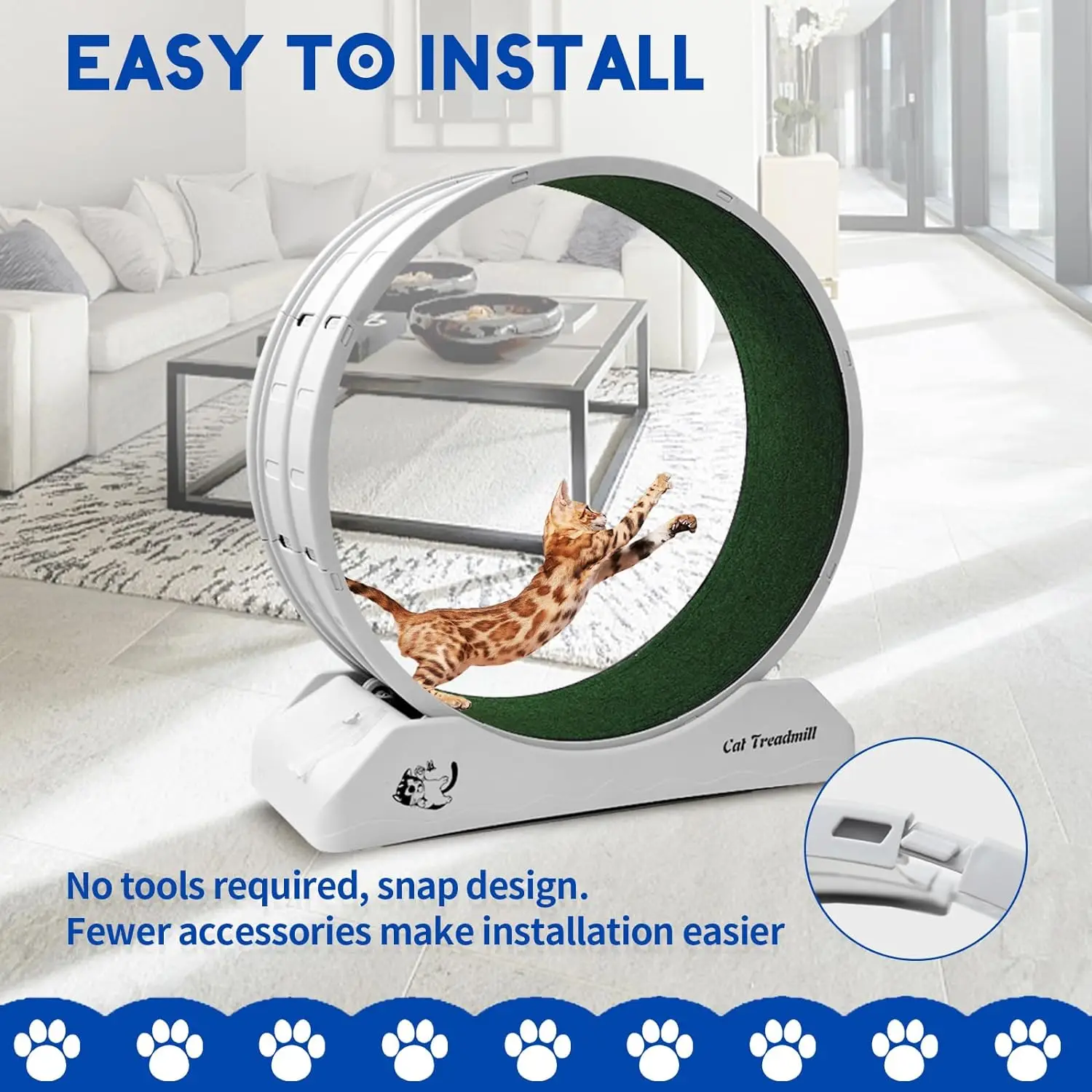 New trend silent cat toys cat treadmill running wheel with Removable Carpeted Runway