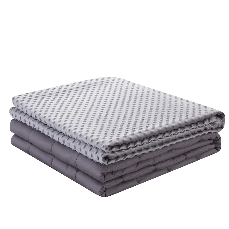 Adult Kids Therapy Removable Soft Embossed Minky Weighted Blanket Duvet Cover