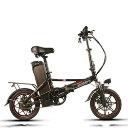 Foldable Frame Carbon Steel in Stock Electric Folding Lithium Battery Rear Hub Motor USB 2.0+mobile Phone Stents SHIMANO 7 Speed