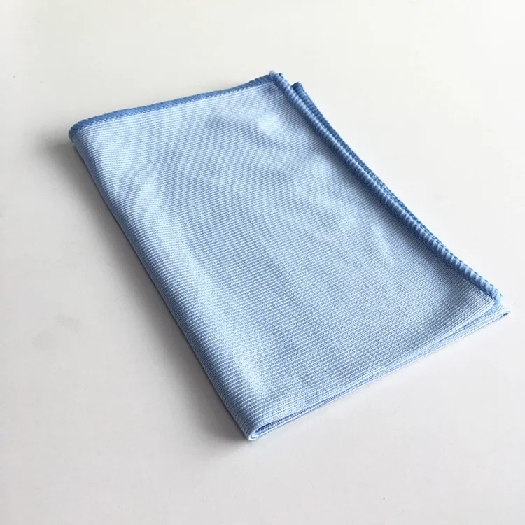 Blue Color Efficient Good Quality Lint Free Microfiber Glass Screen Window Cleaning Towel Cloth For Car Detailing House Cleaning